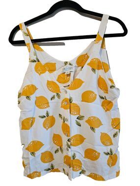 June & Ivy Lemon tank size Large 100% rayon